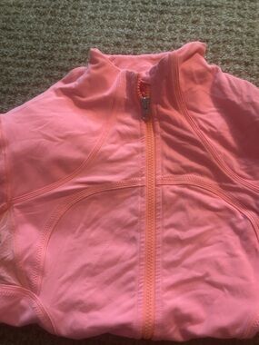 Coral Pink Zip-Up Athletic Jacket